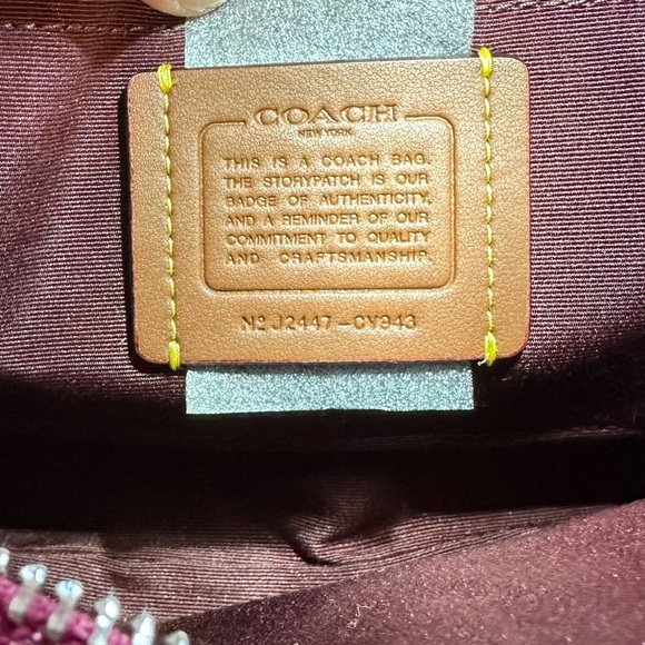 NWT Coach Ashton Baguette Bag CV943 Silver Pink Shoulder Handbag - Picture 6 of 16